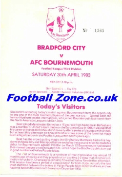 Bradford City v Bournemouth 1983 - George Best Footballer
