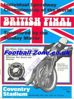 World Speedway Championship British Final 1975
