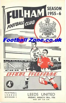 Fulham v Leeds United 1956