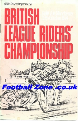 Belle Vue Speedway 1974 British League Riders Championship Final