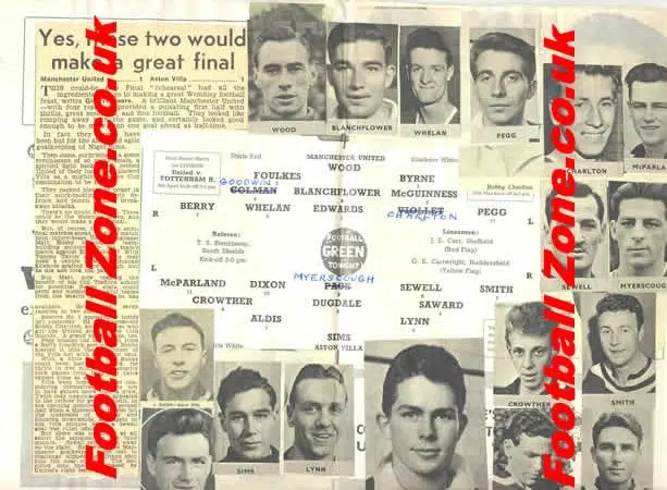 Manchester United v Aston Villa 1957 + Pictures + Articles
