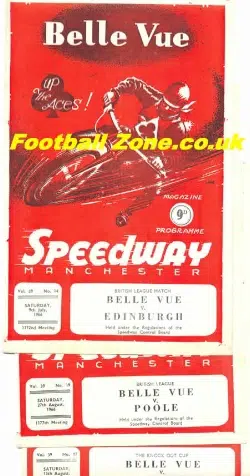Belle Vue Speedway Pack 3 X 1960's