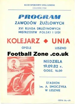 International Speedway Programme 1982