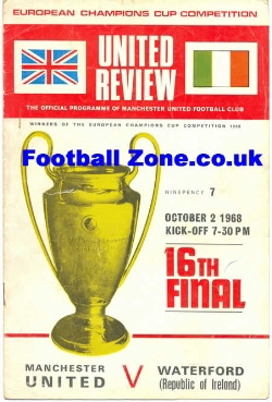 Manchester United v Waterford 1968 - Irish Football Team