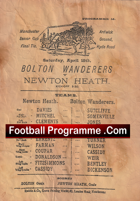 1B Newton Heath Manchester United  v Bolton 1800's Senior Final