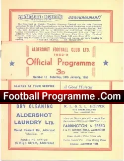 Aldershot v Swindon Town 1953
