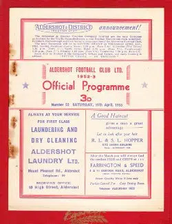 Aldershot v Torquay United 1953