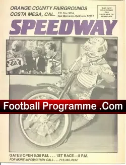 America Speedway Racing Orange County Fairgrounds 1984 - speedway programme