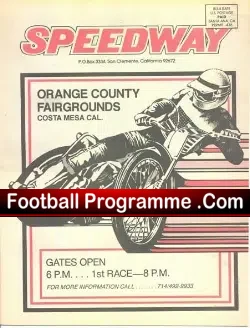 America Speedway Racing Orange County Fairgrounds 1985