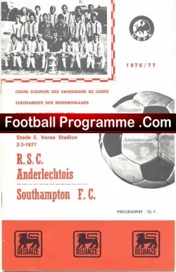 Anderlecht v Southampton 1977 – UEFA Cup Match