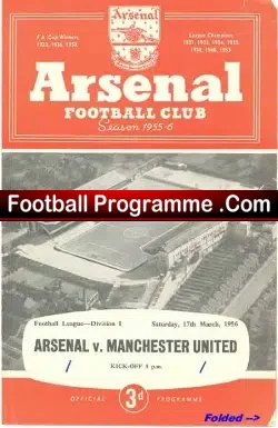 Arsenal v Manchester United 1956