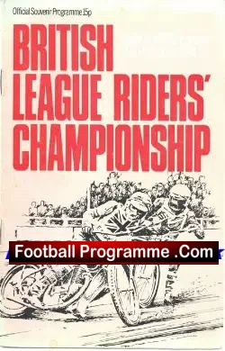 Belle Vue Speedway 1974 British League Riders Championship Final