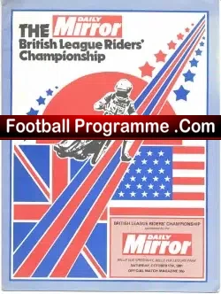 Belle Vue Speedway 1981 British League Riders Championship