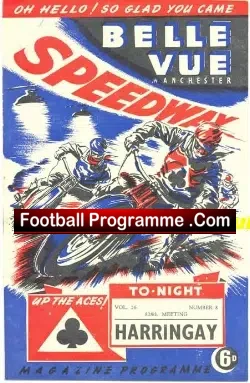 Belle Vue Speedway v Harringay 1953