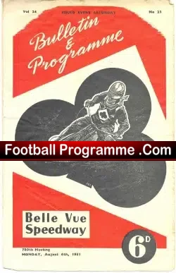 Belle Vue Speedway v Odsal 1951