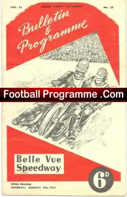 Belle Vue Speedway v Odsal 1952