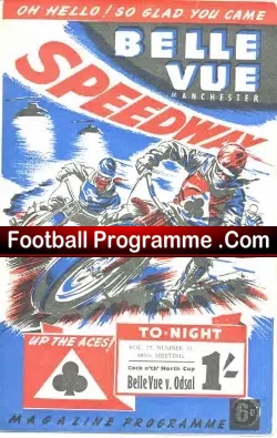 Belle Vue Speedway v Odsal 1954