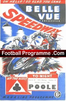 Belle Vue Speedway v Poole 1956
