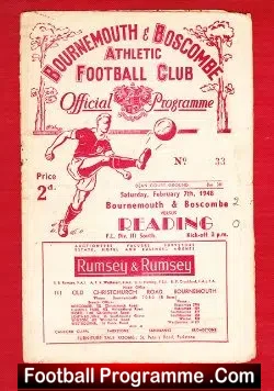 Bournemouth v Reading 1948