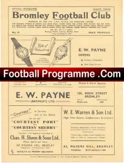 Bromley v Tooting Mitcham United 1950