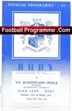 Bury v SK Budowlani Opole 1957 Poland