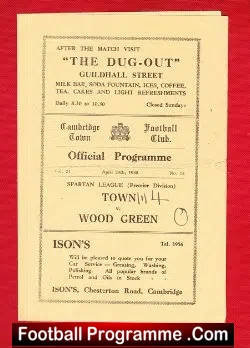 Cambridge Town v Wood Green 1948