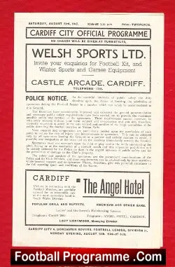 Cardiff City v Chesterfield 1947 – 1940s