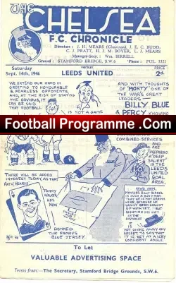 Chelsea v Leeds United 1946