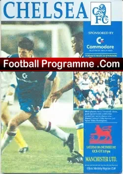 Chelsea v Manchester United 1992 - Eric Cantona First Goal - 1st - football programme