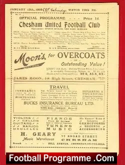 Chesham United v RAF Uxbridge 1929 – 1920s Football Programme