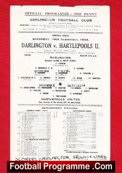Darlington v Hartlepool United 1944 – 1940s Football Programme