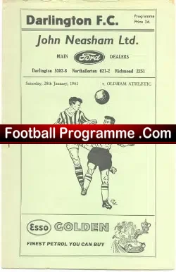 Darlington v Oldham Athletic 1961