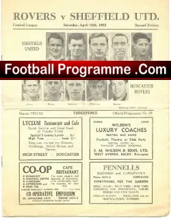 Doncaster Rovers v Sheffield United 1952
