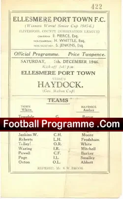 Ellesmere Port v Haydock 1946
