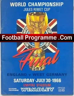 England v Germany 1966 – World Cup Final – Original Programme