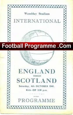 England v Scotland 1941 – Pirate