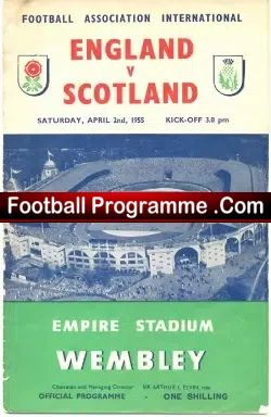 England v Scotland 1955 – Multi Autographs + Duncan Edwards