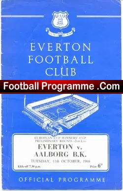 Everton v Aalborg BK 1966 – Cup Winners Cup Match