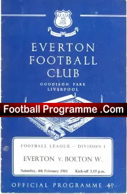 Everton v Bolton Wanderers 1961