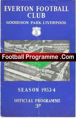 Everton v Derby County 1953 - football programme