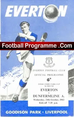 Everton v Dunfermline Athletic 1962 – Friendly Match
