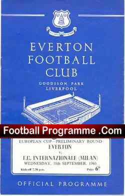 Everton v Inter Milan 1963