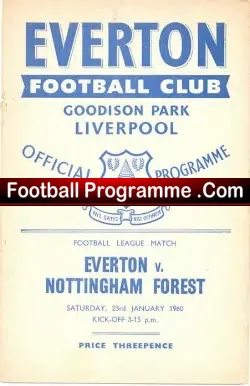 Everton v Nottingham Forest 1960