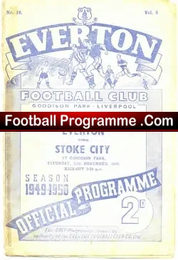 Everton v Stoke City 1949 - To Clear - football programme