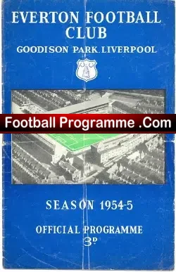 Everton v WBA 1954 - football programme