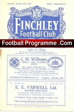 Finchley v Wealdstone 1954