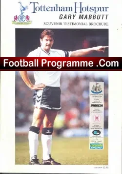 Gary Mabbutt Testimonial Benefit Tottenham Hotspur Spurs 1995