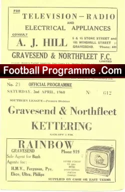 Gravesend Northfleet v Kettering Town 1960
