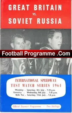 Great Britain Speedway v Russia 1964 – At Belle Vue