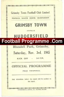 Grimsby Town v Huddersfield Town 1945
